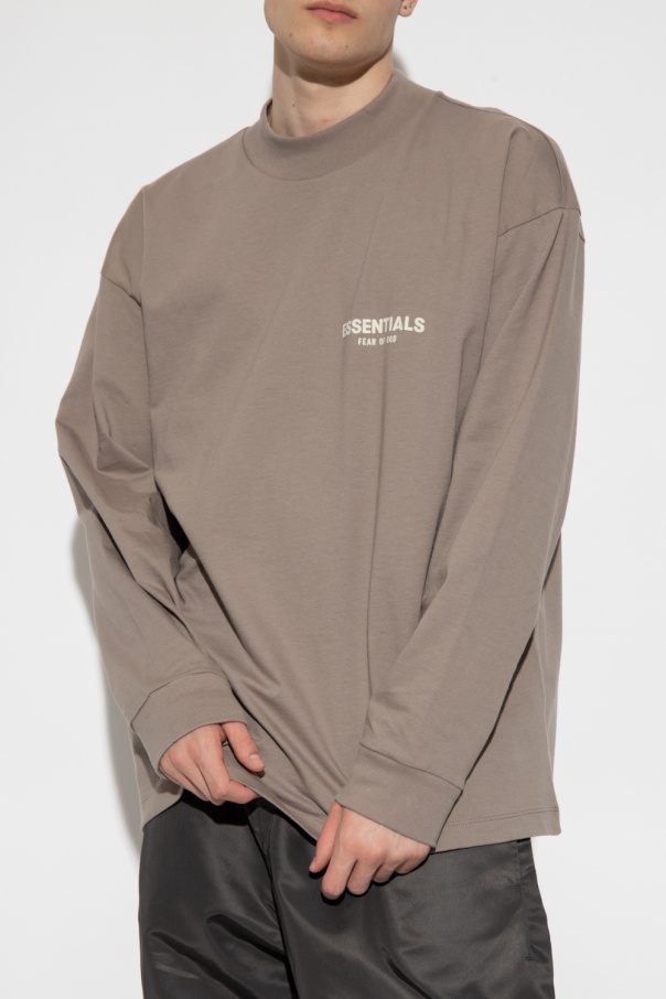 Brown T-shirt with long sleeves Fear Of God Essentials - Vitkac Spain